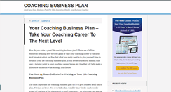 Desktop Screenshot of coachingbusinessplan.org