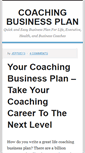 Mobile Screenshot of coachingbusinessplan.org