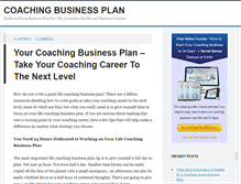 Tablet Screenshot of coachingbusinessplan.org